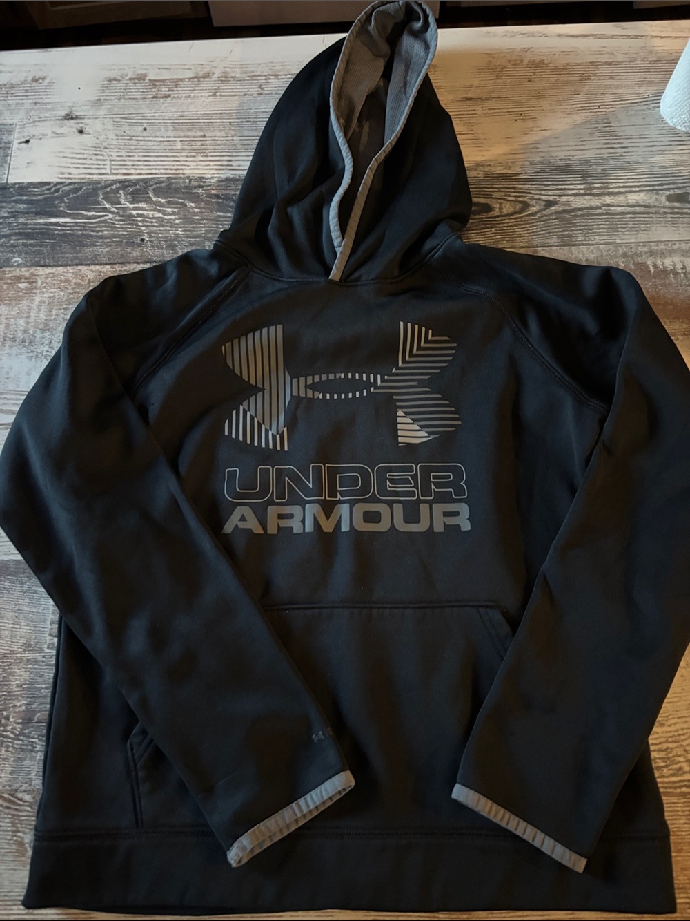Under Armour Black Hoodie with Gray Logo
